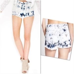 Guess Jeans American Tradition Vintage Denim Acid Wash Button Fly Tie Dye Frayed